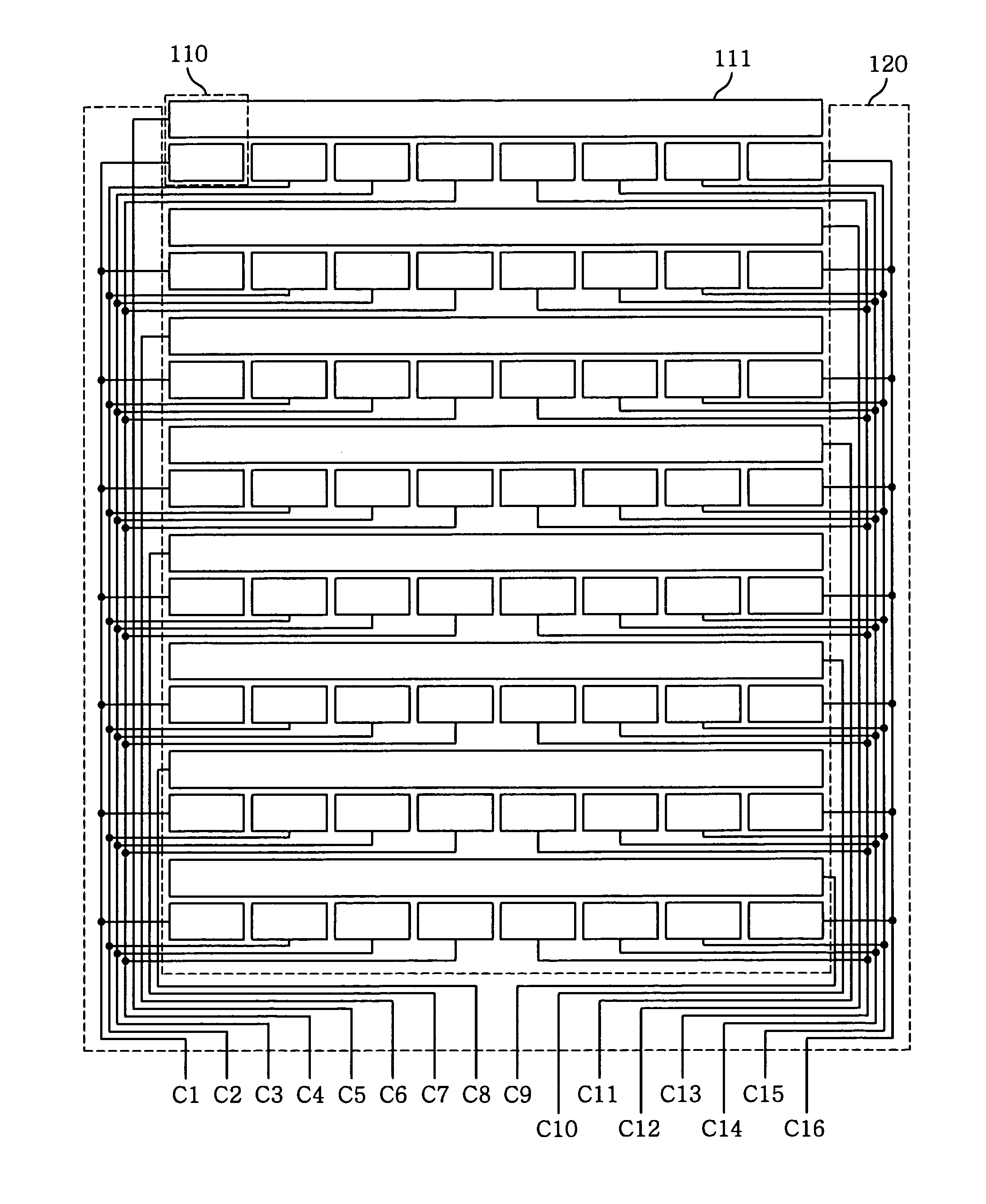 Touch location detecting panel having a simple layer structure