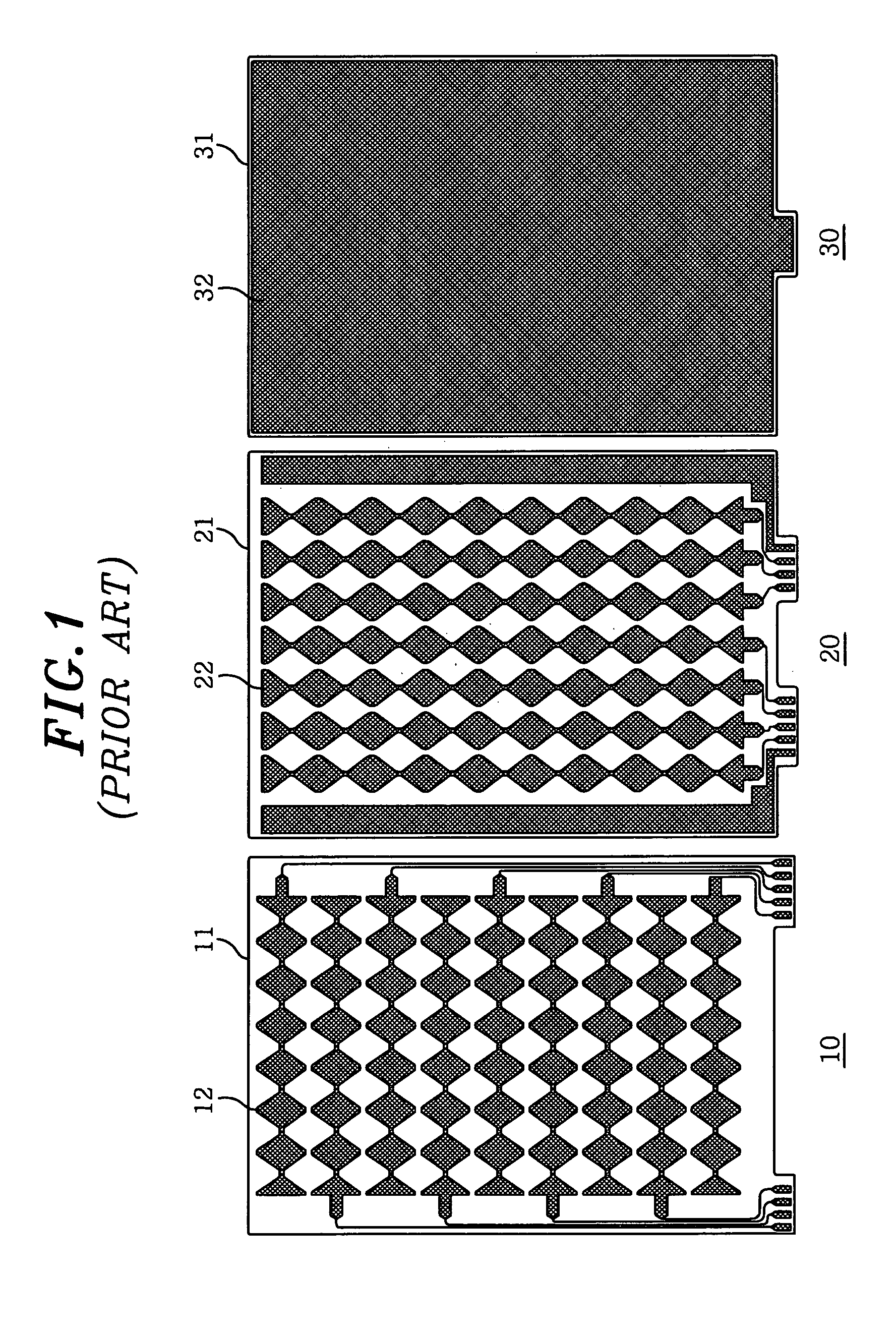 Touch location detecting panel having a simple layer structure