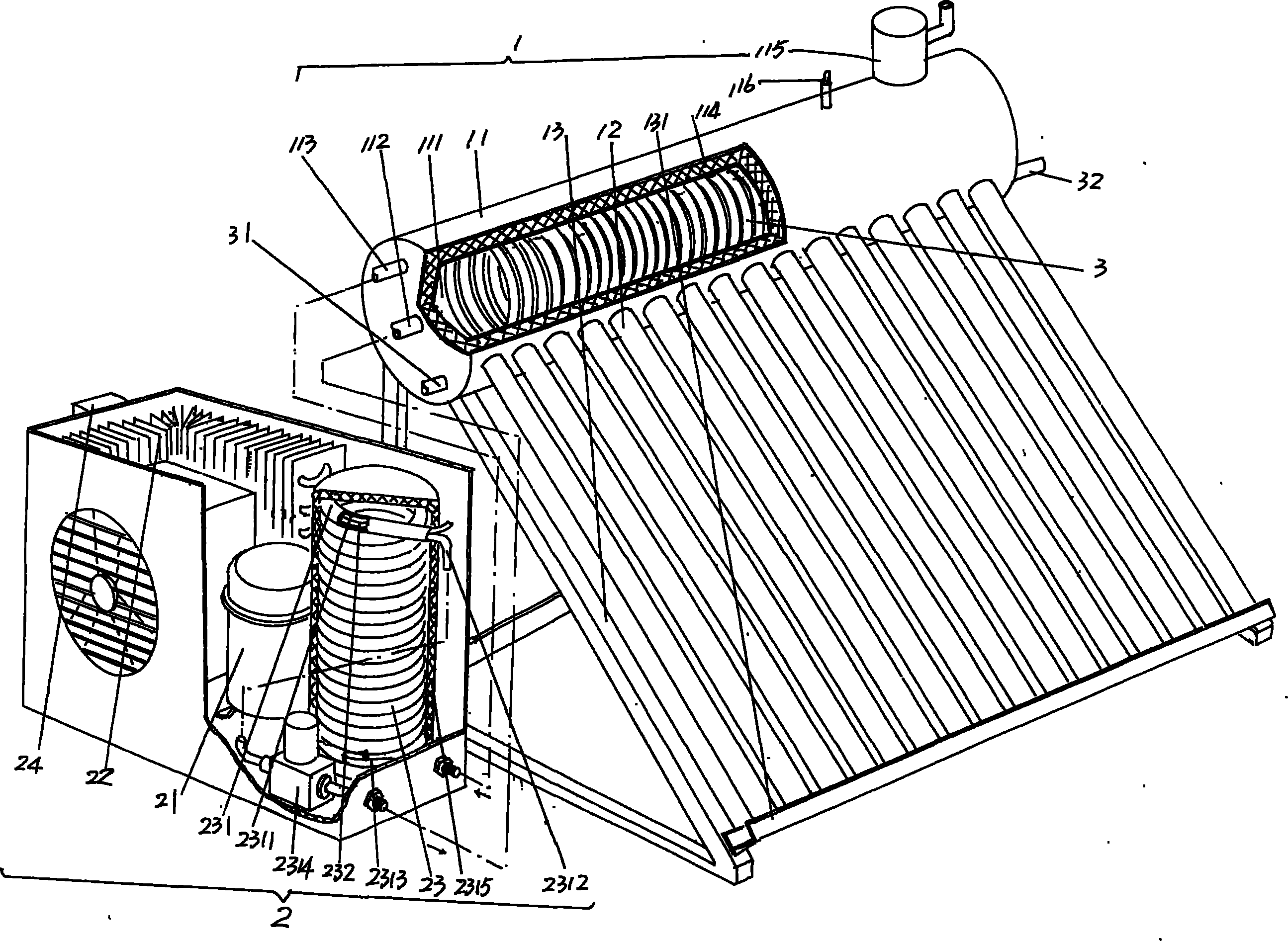 Pressure-bearing type solar heat pump water heater