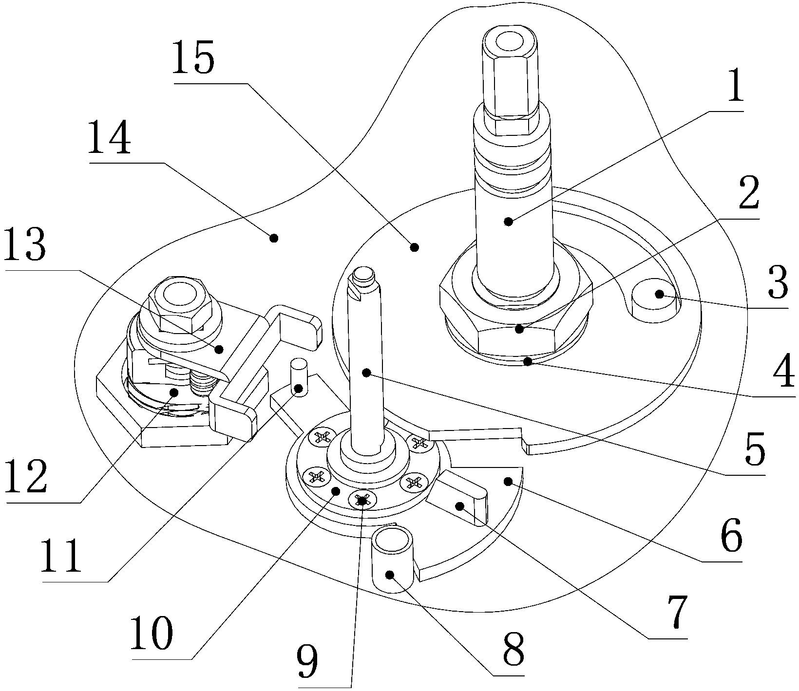 Device applied to locking and opening well lid lock and stably keeping