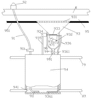 Municipal bridge guardrail cleaning device fully utilizing rainwater resource and application method thereof