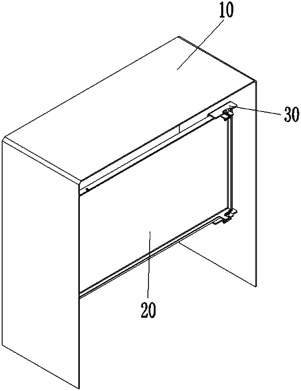 Movable control mounting plate structure of AGV