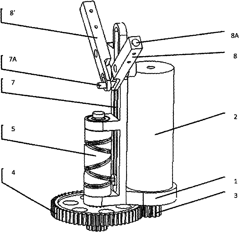 Cylindrical cam flapping wing driving mechanism