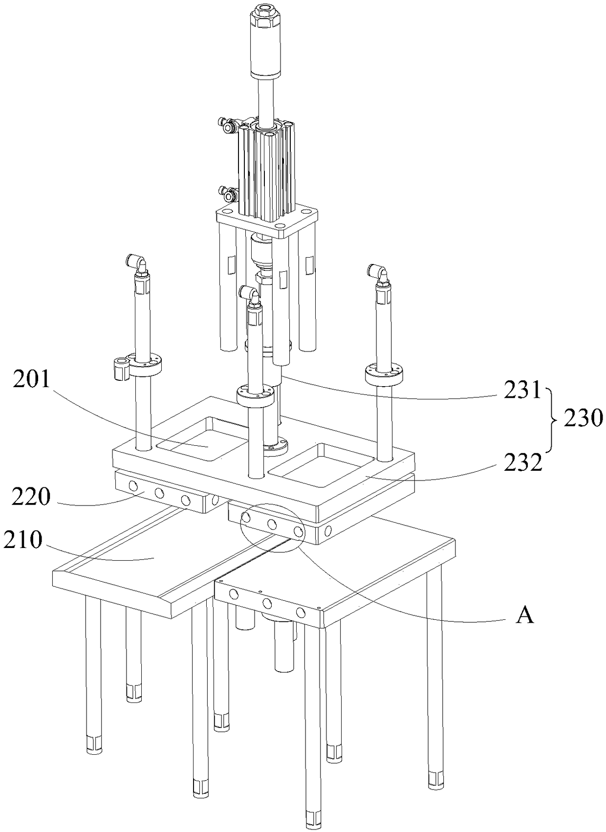 Glass hot bending cooling system and curved glass production line