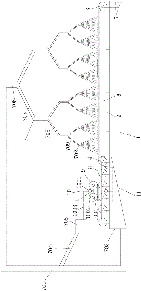 Removing device for diamond wire cutting damage layer on surface of multicrystalline wafer
