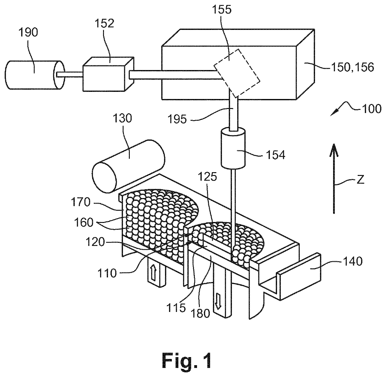 Test specimen for validating operating parameters of a method for the additive manufacturing of a part by laser melting on powder beds