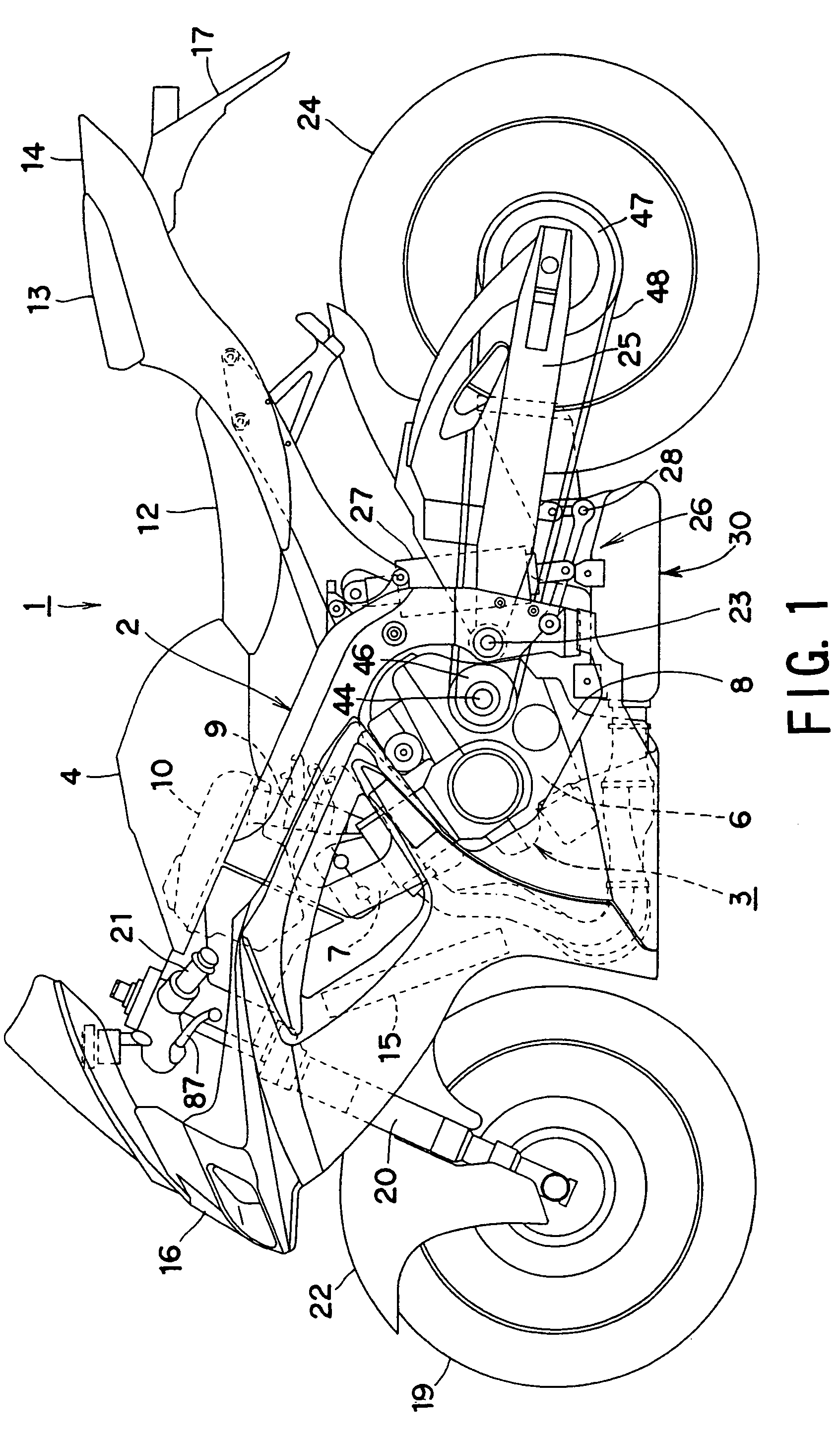 Motorcycle engine and assembling method thereof