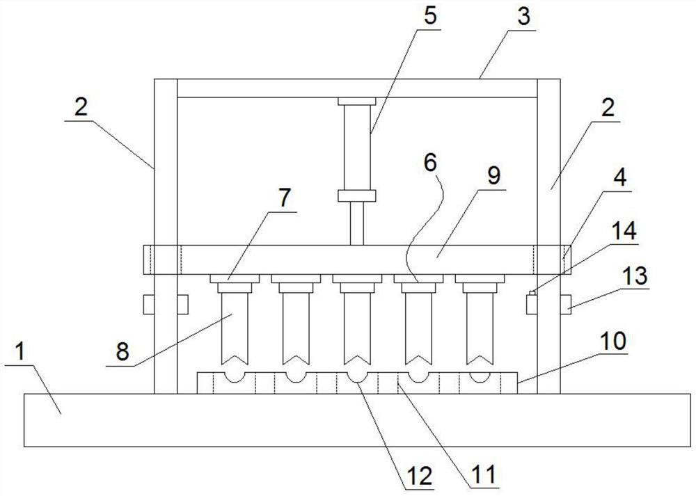 Batch cutting device for pipes