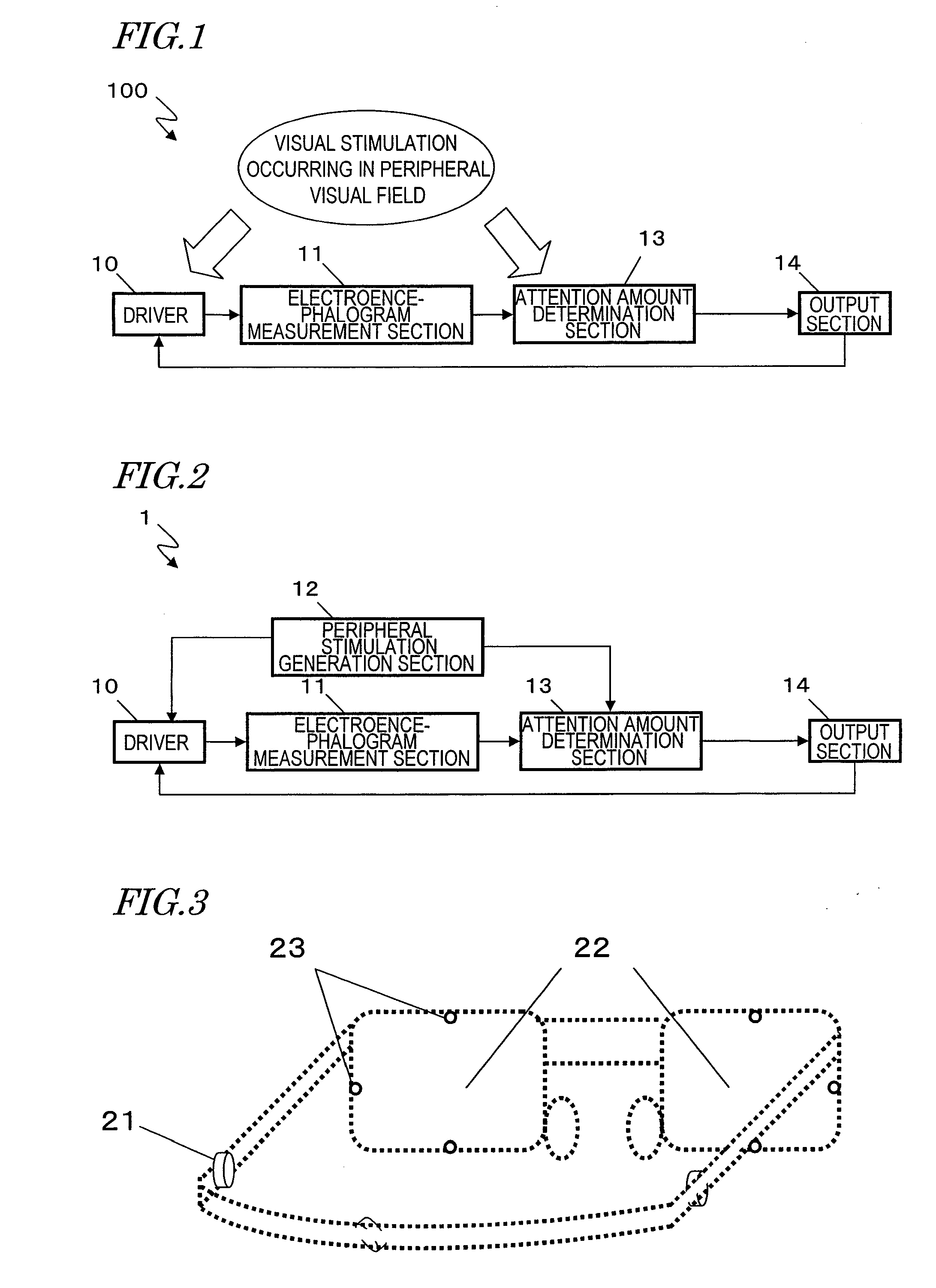 Apparatus, method, and program of driving attention amount determination