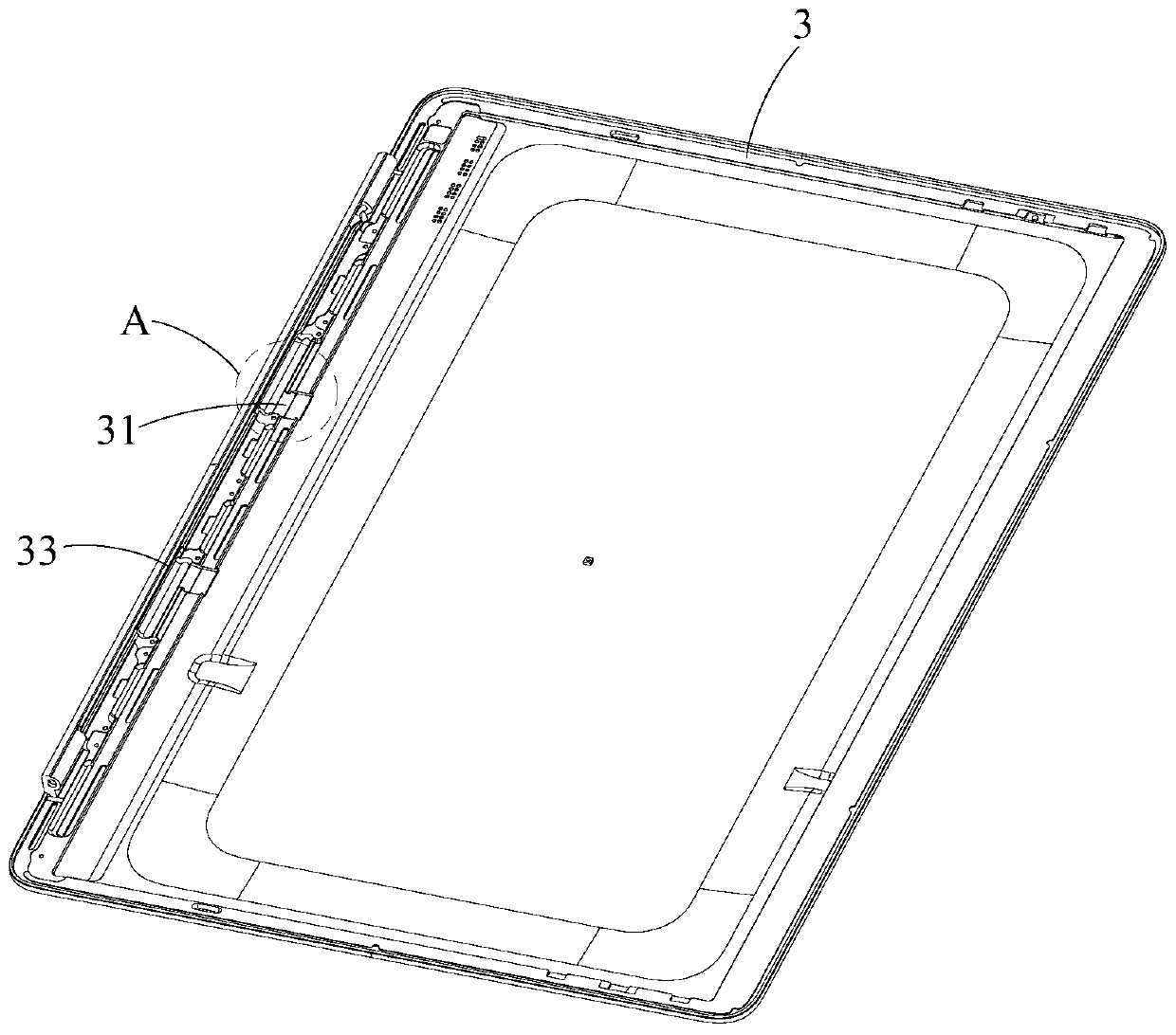 Laminating device for auxiliary material