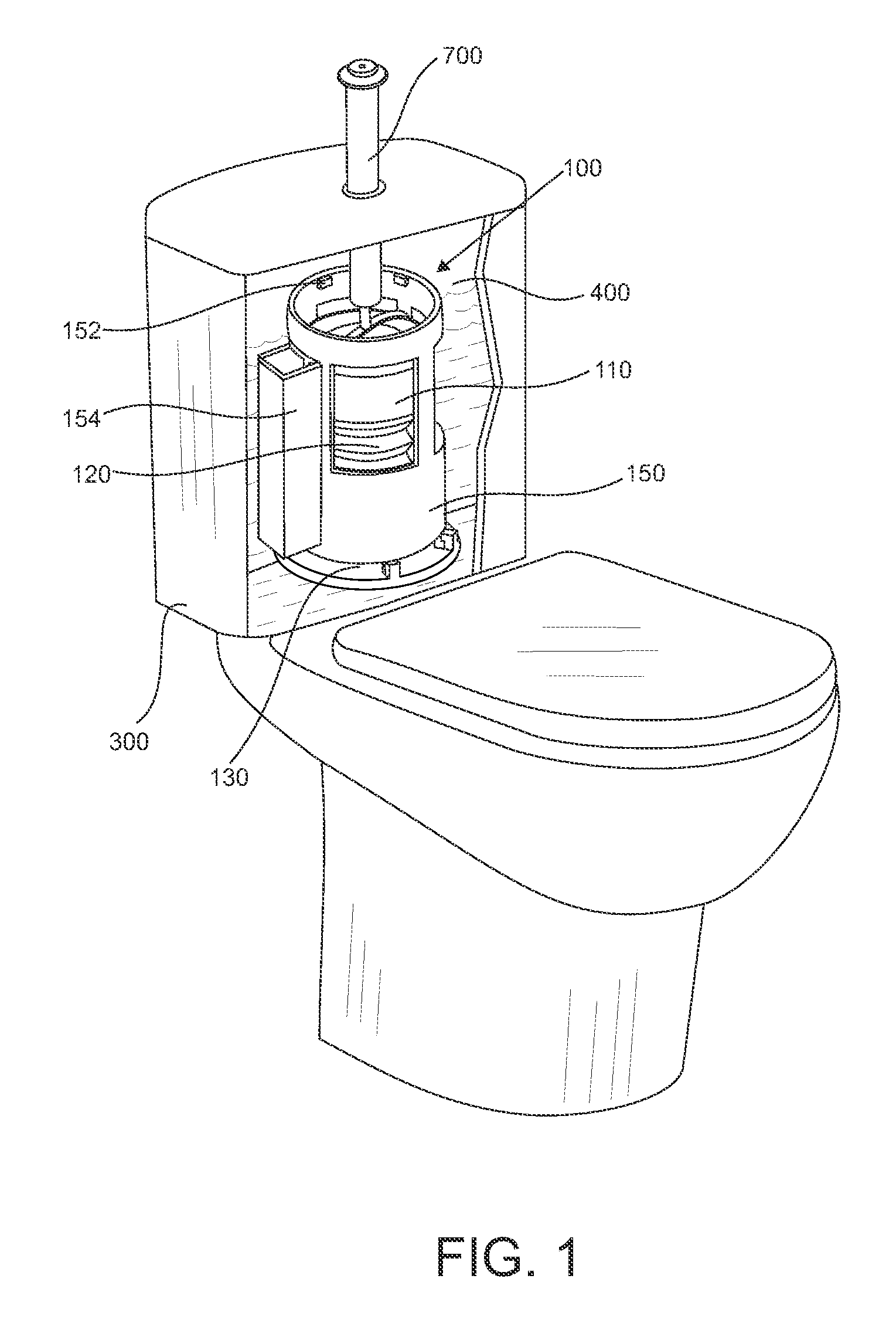 Toilet flushing device