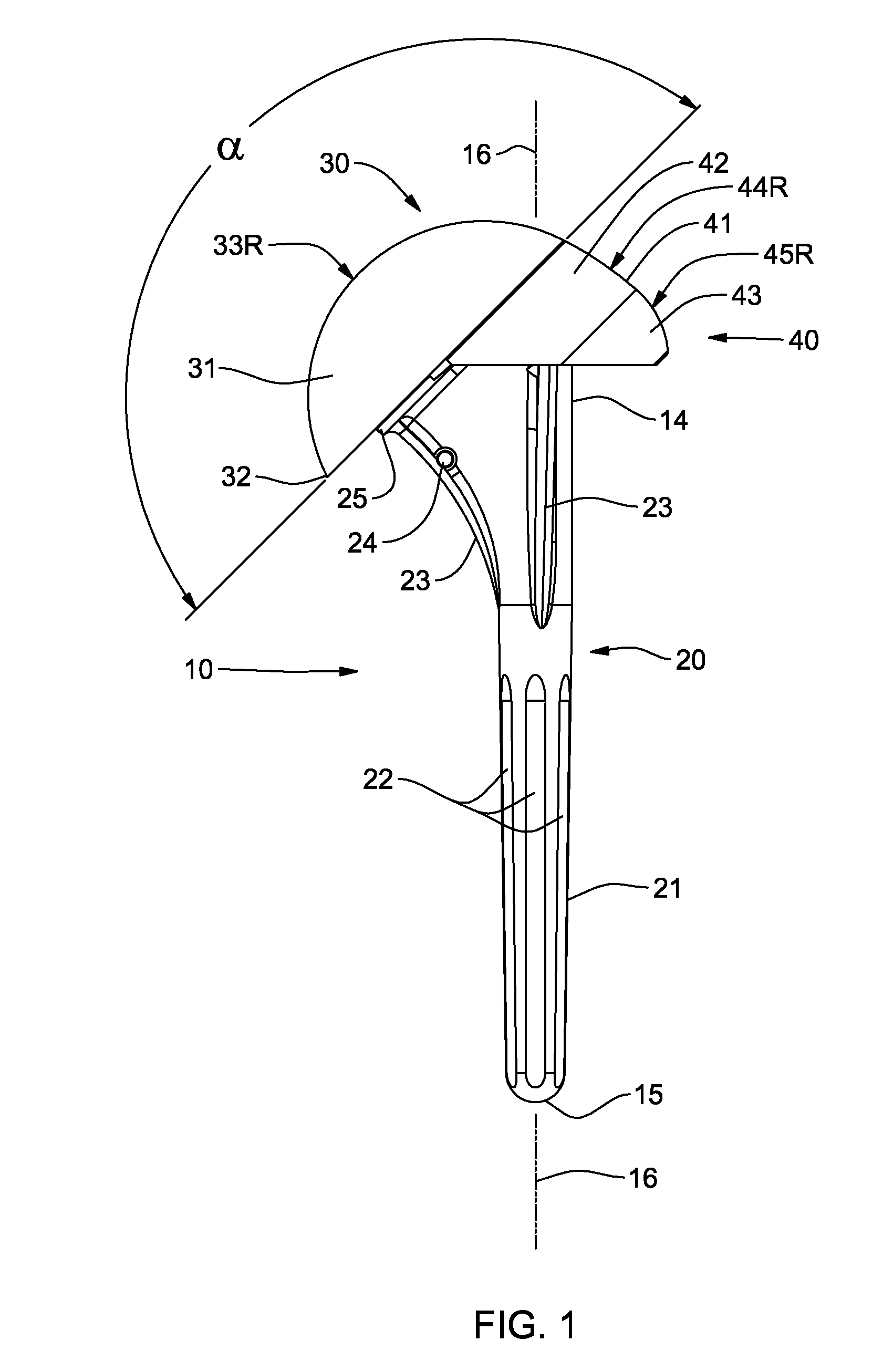 Humeral head augment device and method for use in a shoulder prosthesis