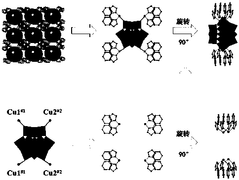 Polyoxometalate-based metal-organic frameworks crystal material with polyoxometalates as template