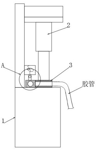 Water blowing and drying device for rubber tube after static pressure detection