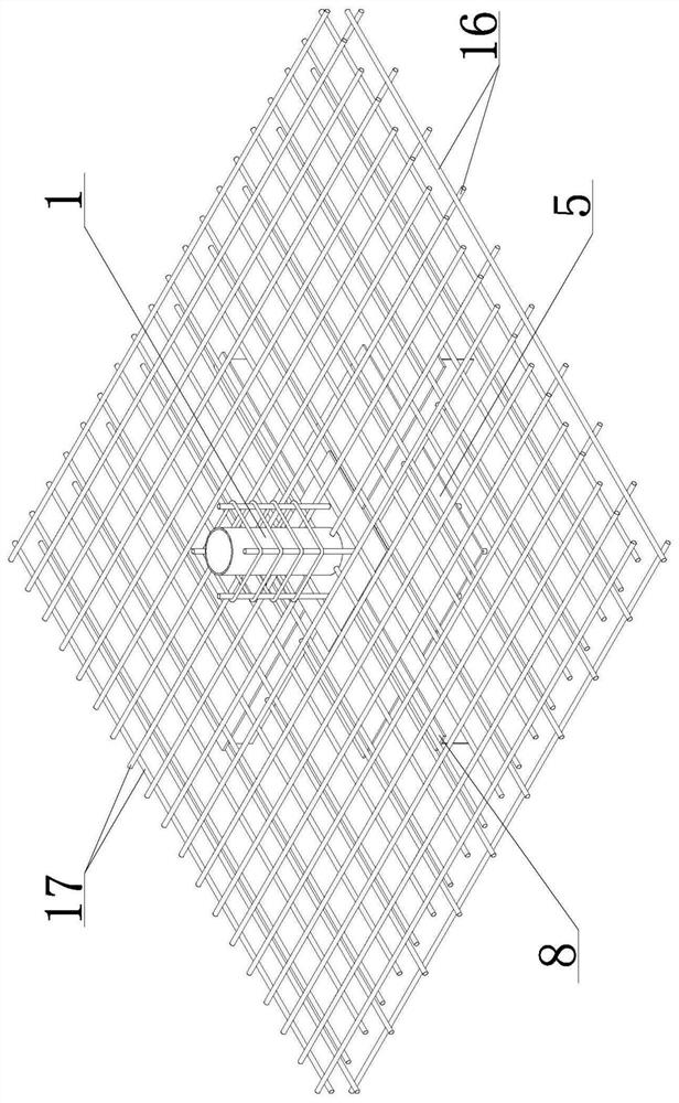 Slab-column joint connection structure, steel tube concrete slab-column structure and construction method