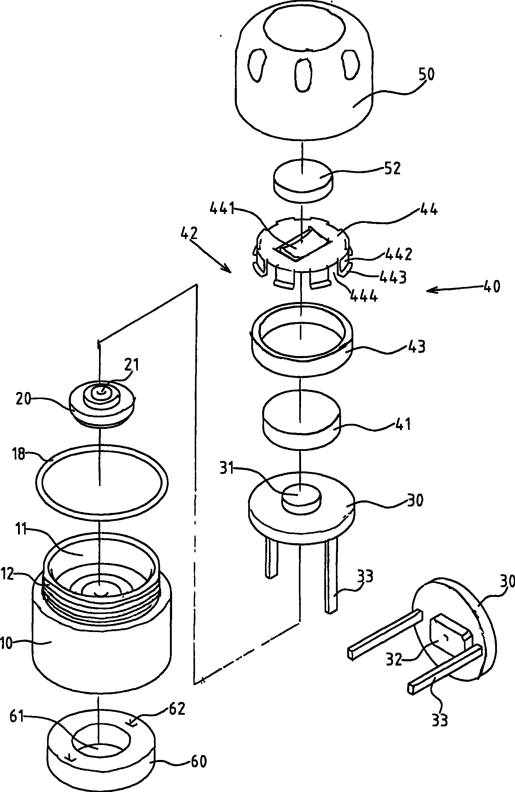 Air valve cap type tire pressure detecting device