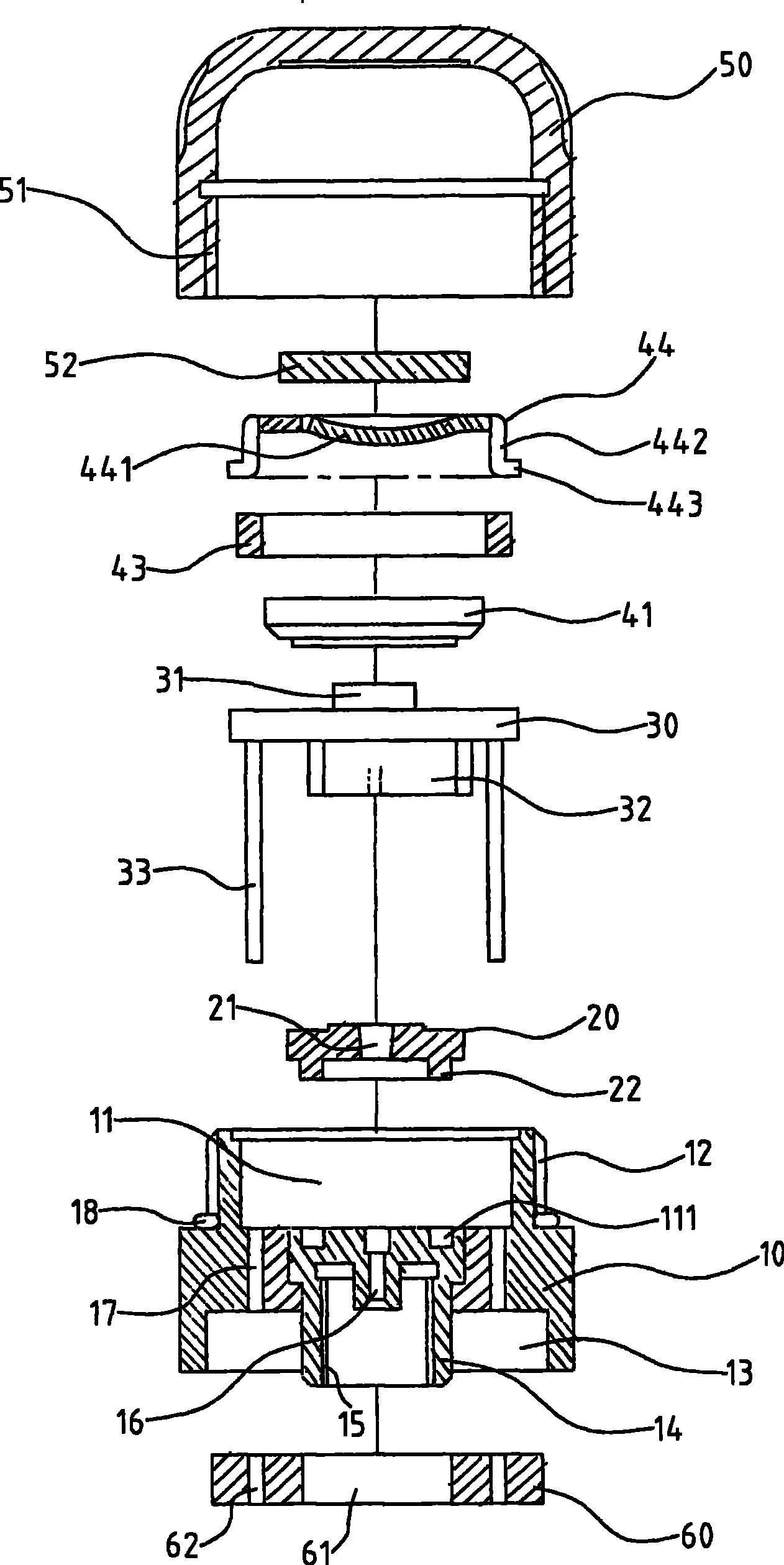 Air valve cap type tire pressure detecting device