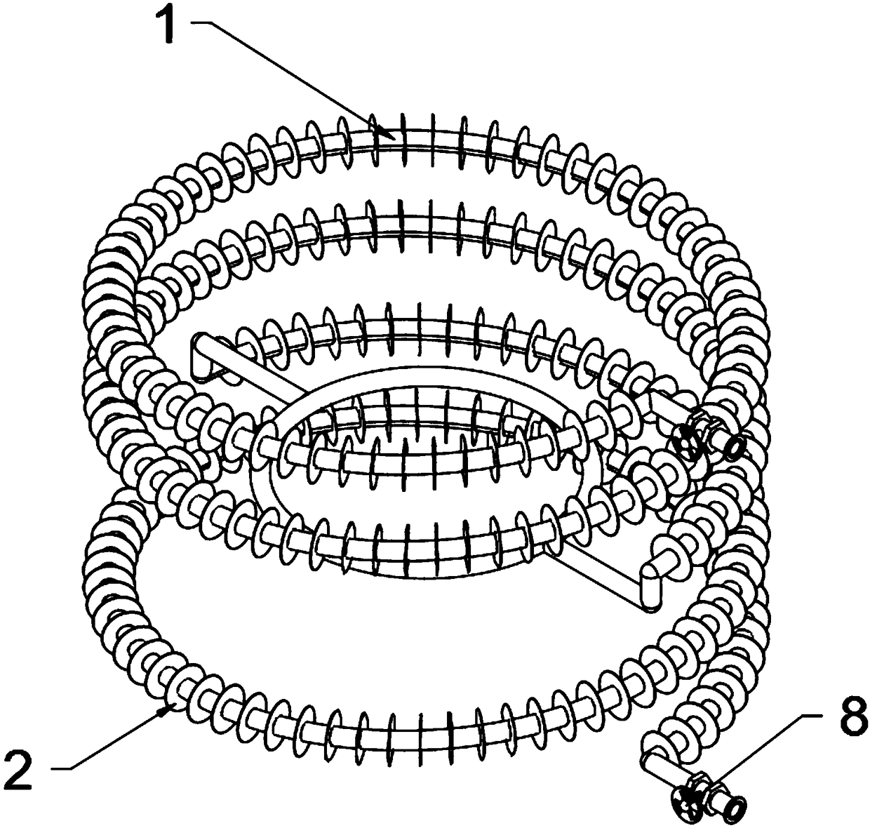 Heat exchange device of universal-type fermentation tank