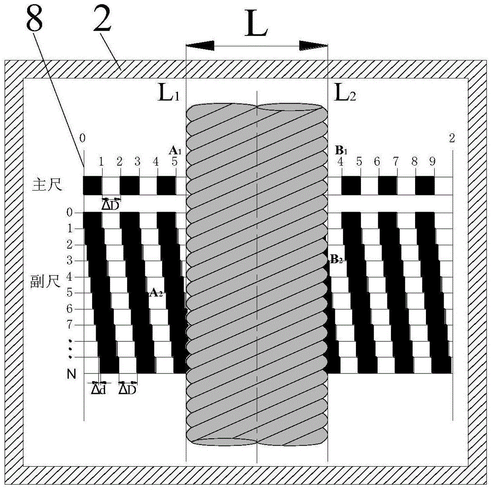 Device and method for non-contact detection of pitch circle diameter of mine steel wire rope