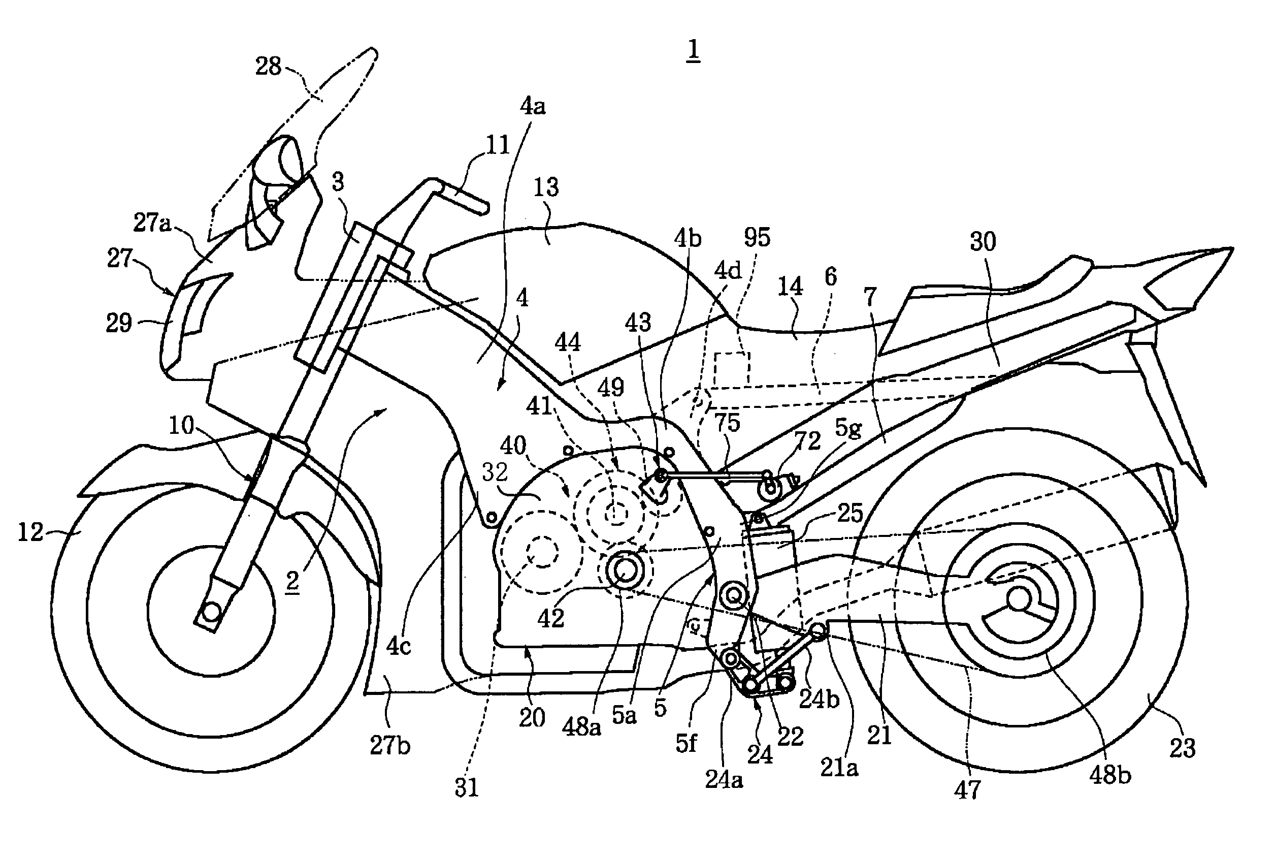 Automatic transmission for a motorcycle