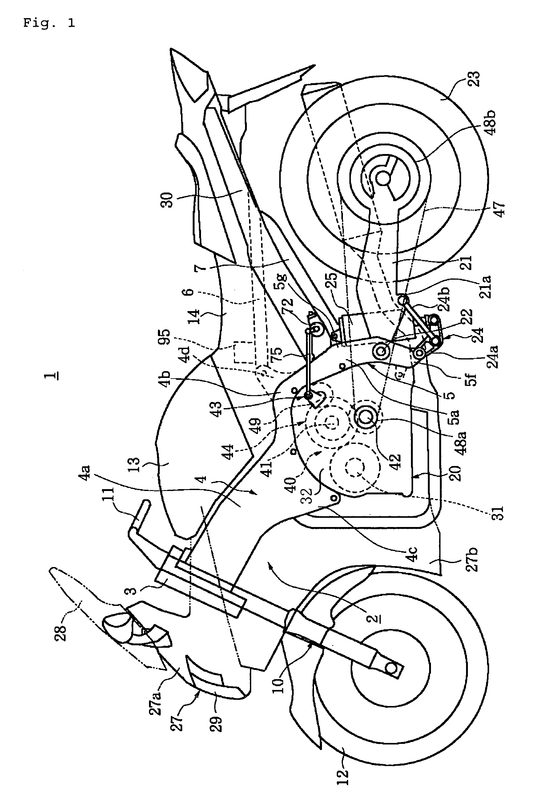 Automatic transmission for a motorcycle