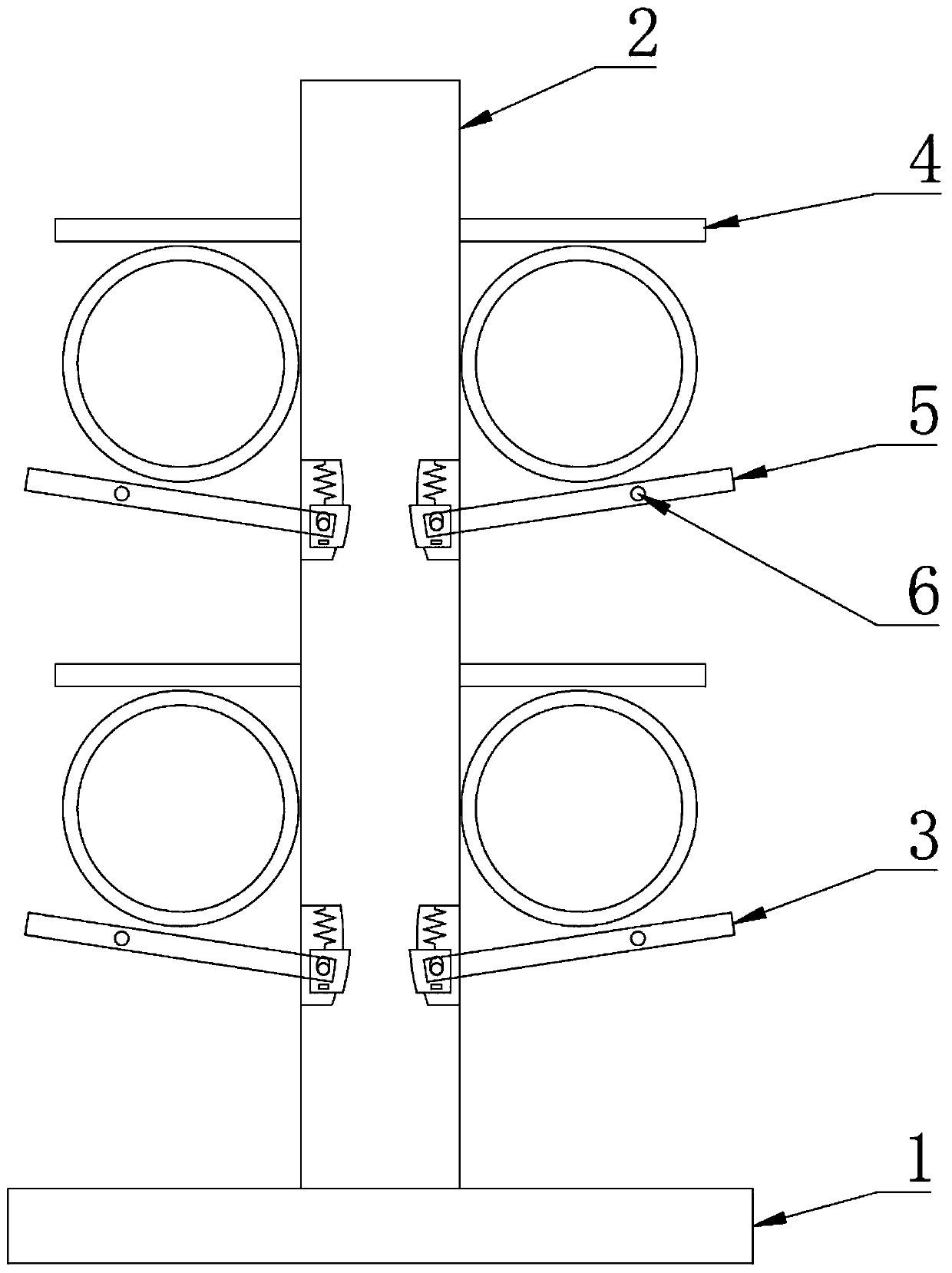 A placement rack for automobile steering wheel production
