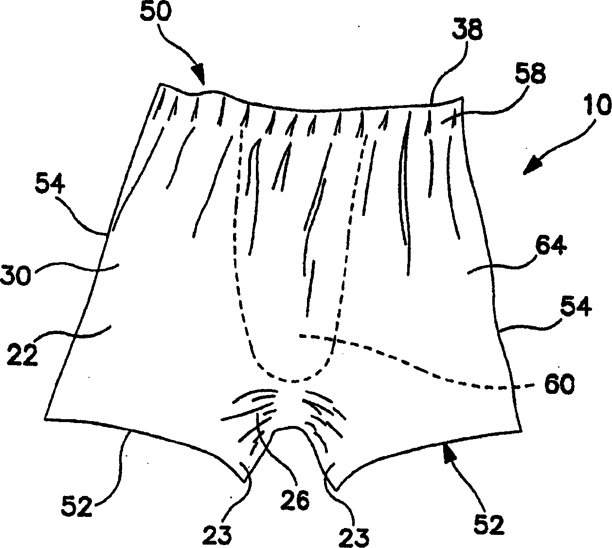 Process to make boxer shorts having a contracted crotch region