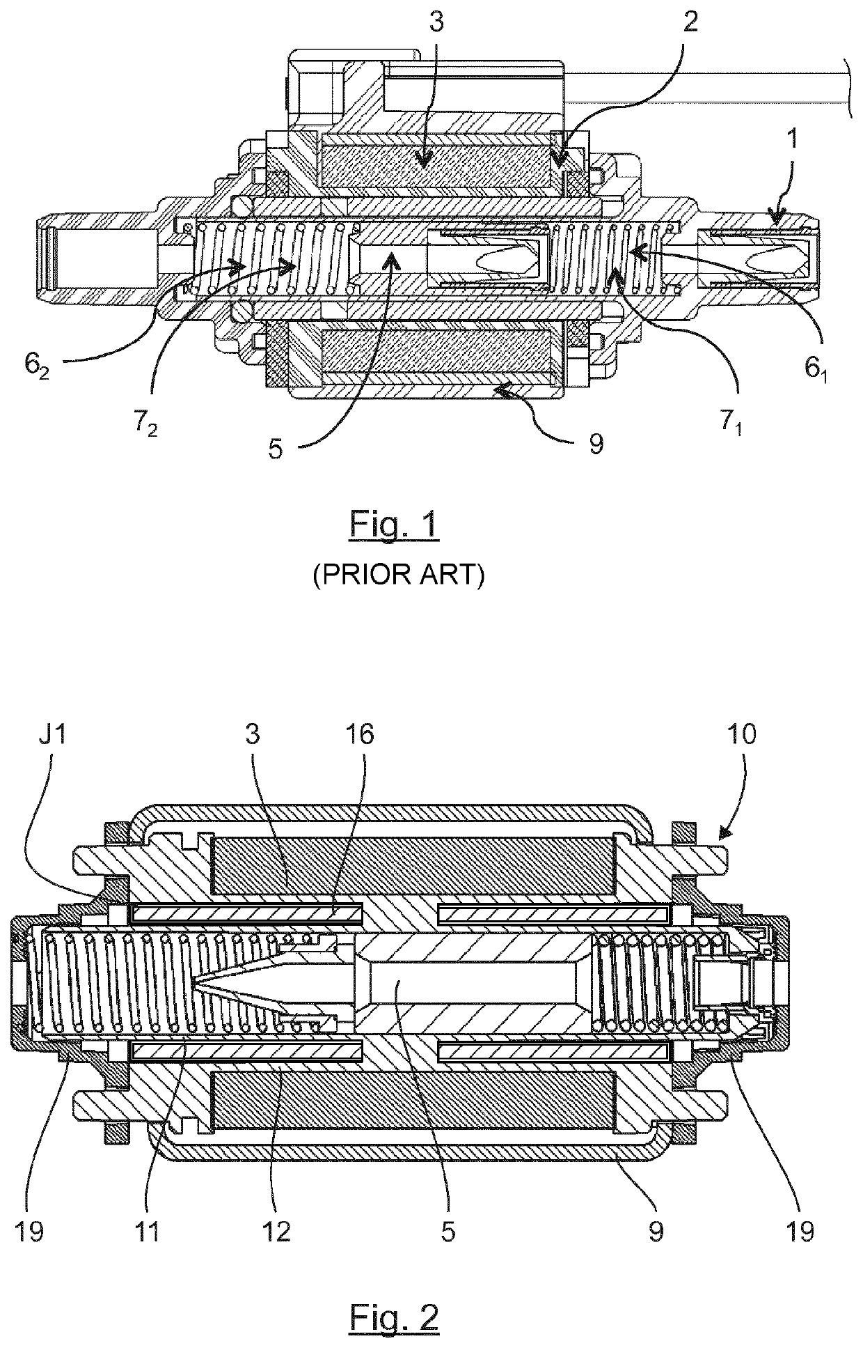 Oscillating piston pump comprising a one-piece structural element having a first and a second hollow tubular body