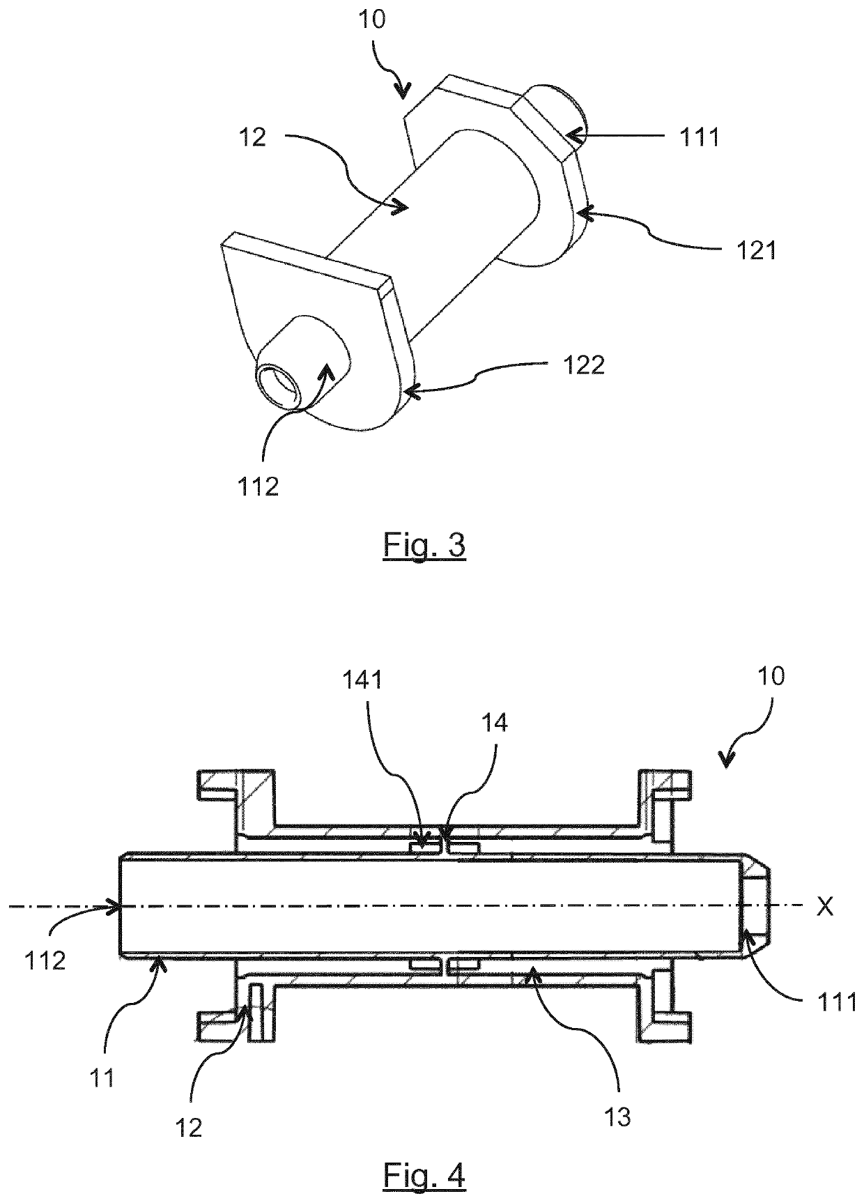 Oscillating piston pump comprising a one-piece structural element having a first and a second hollow tubular body