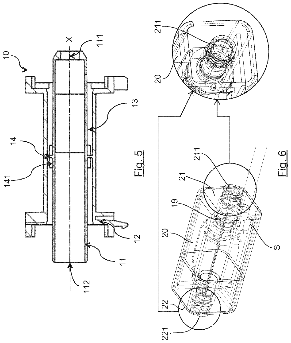 Oscillating piston pump comprising a one-piece structural element having a first and a second hollow tubular body