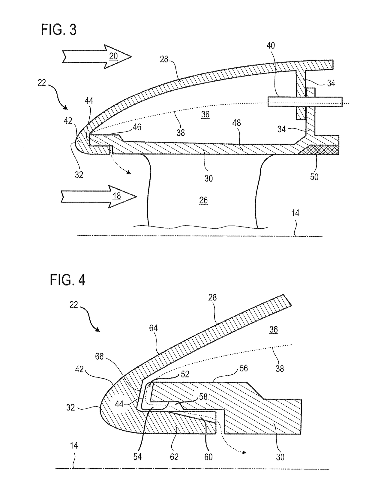 De-icing splitter for an axial turbine engine compressor