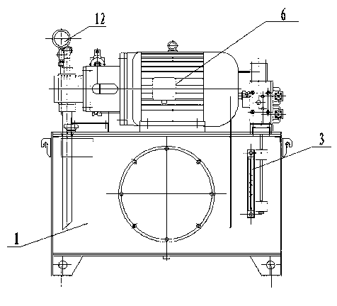 Hydraulic station for feeding trolley