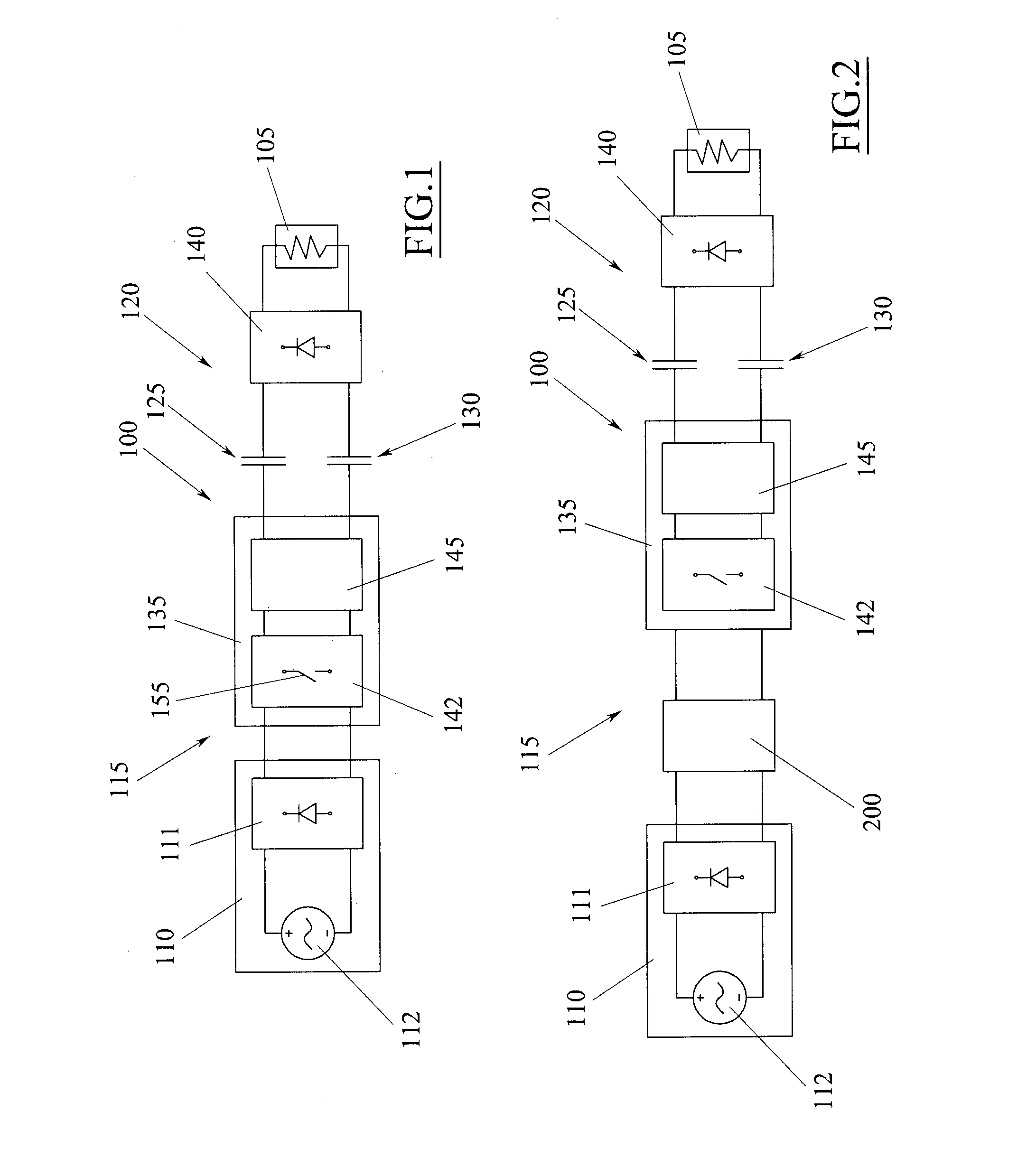 Method and apparatus for transferring electrical power by means of capacitive coupling