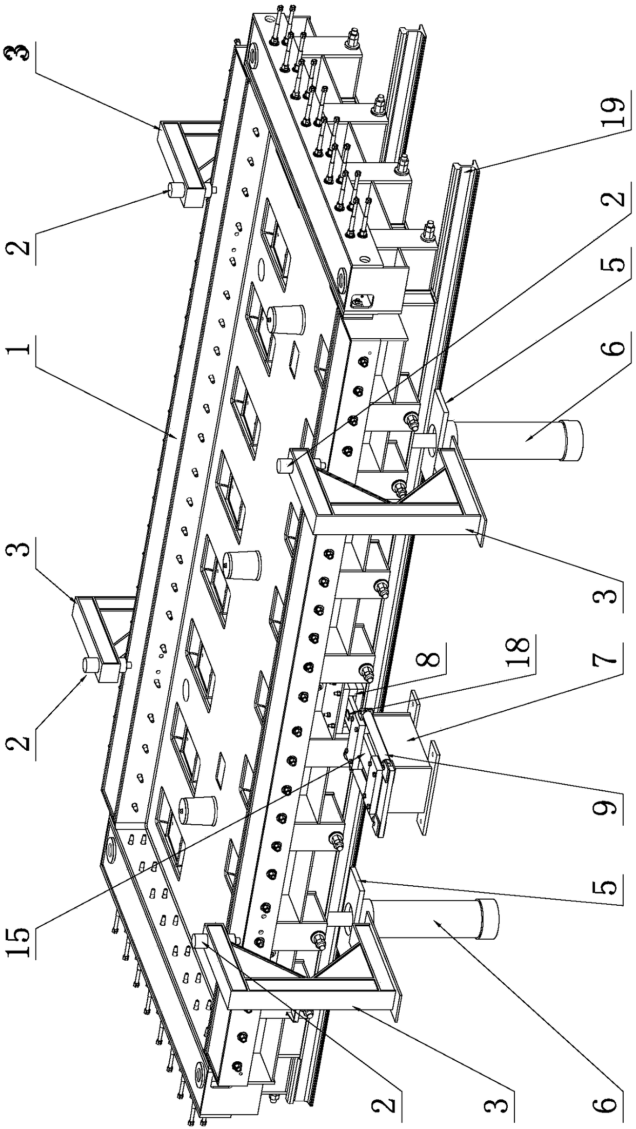 Demolding jacking system for pre-tensioning method prestressed concrete track board production line and application thereof