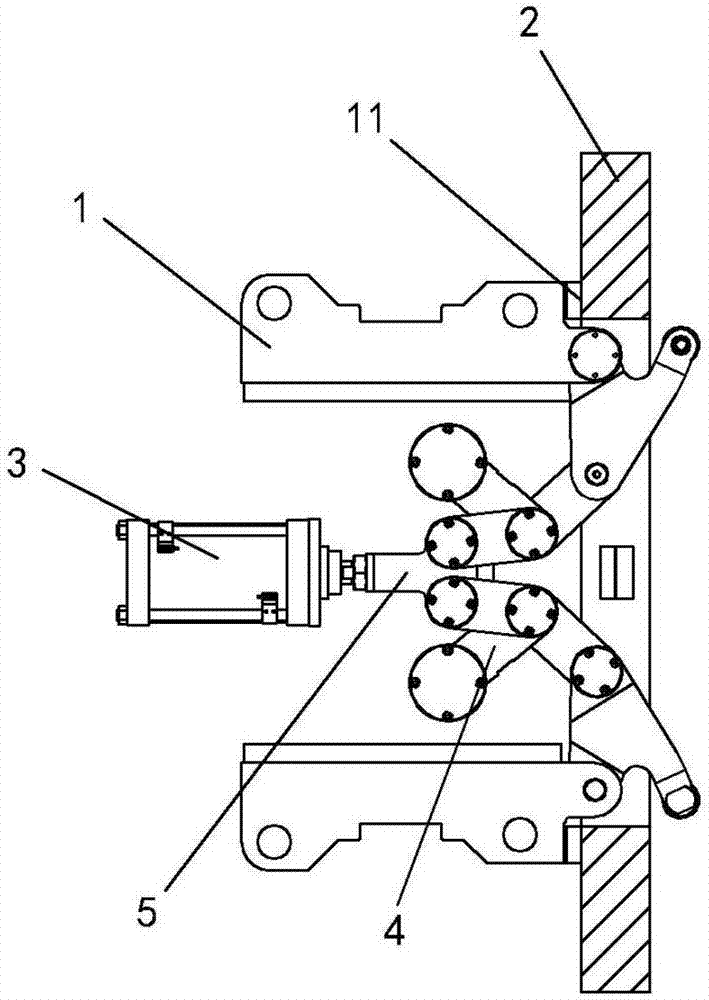 Bodywork Y-direction positioning and locking mechanism for welding assembly line