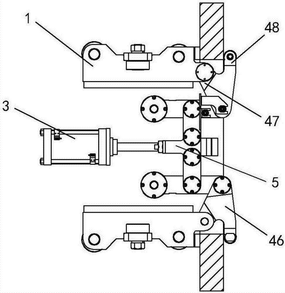 Bodywork Y-direction positioning and locking mechanism for welding assembly line