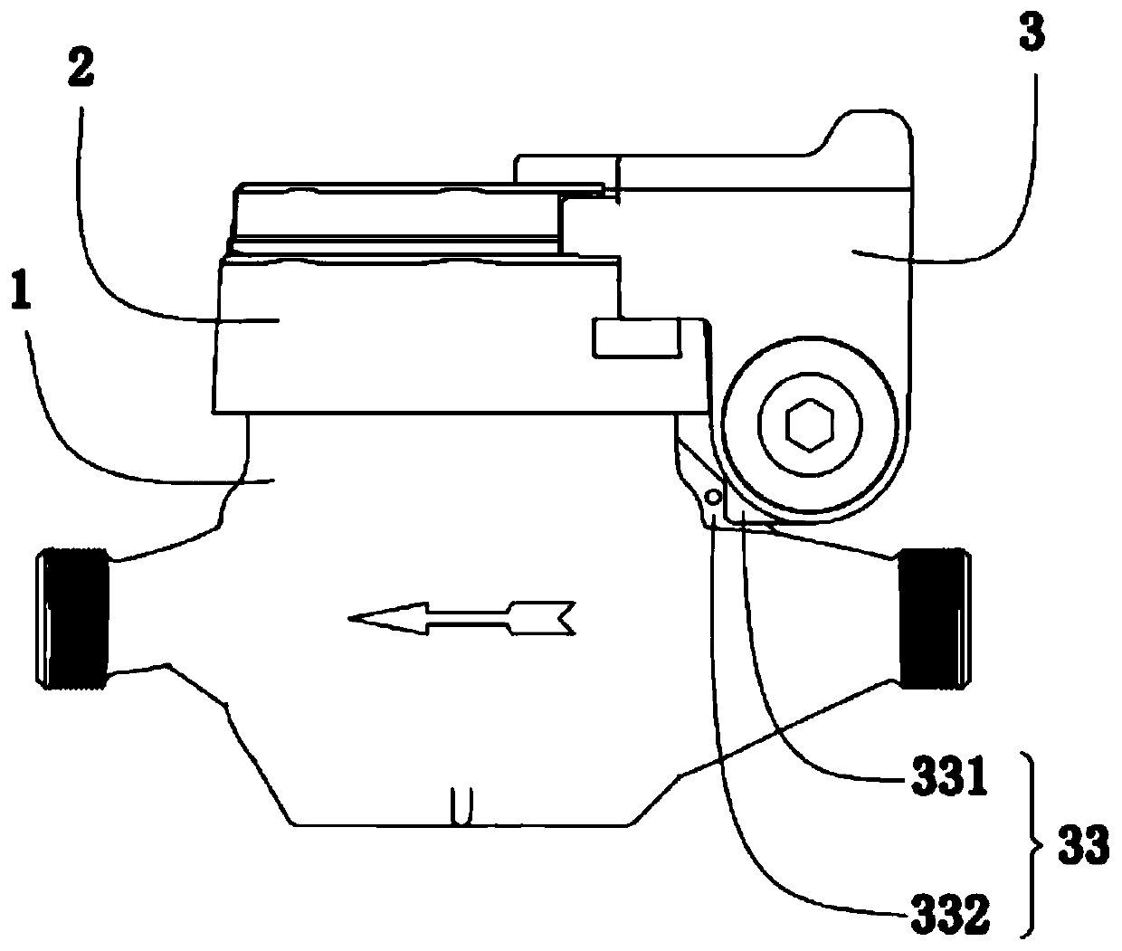 Electromechanical separation water meter