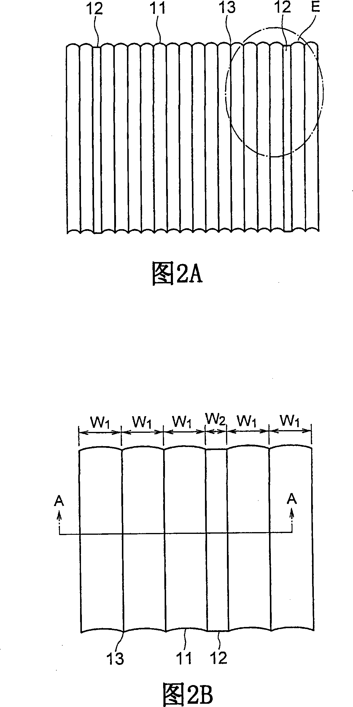 Optical element array, display device, and method of manufacturing display device, optical element array and optical element array molding die