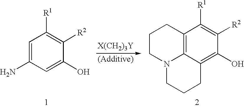 Method for making 8-hydroxyjulolidine compound