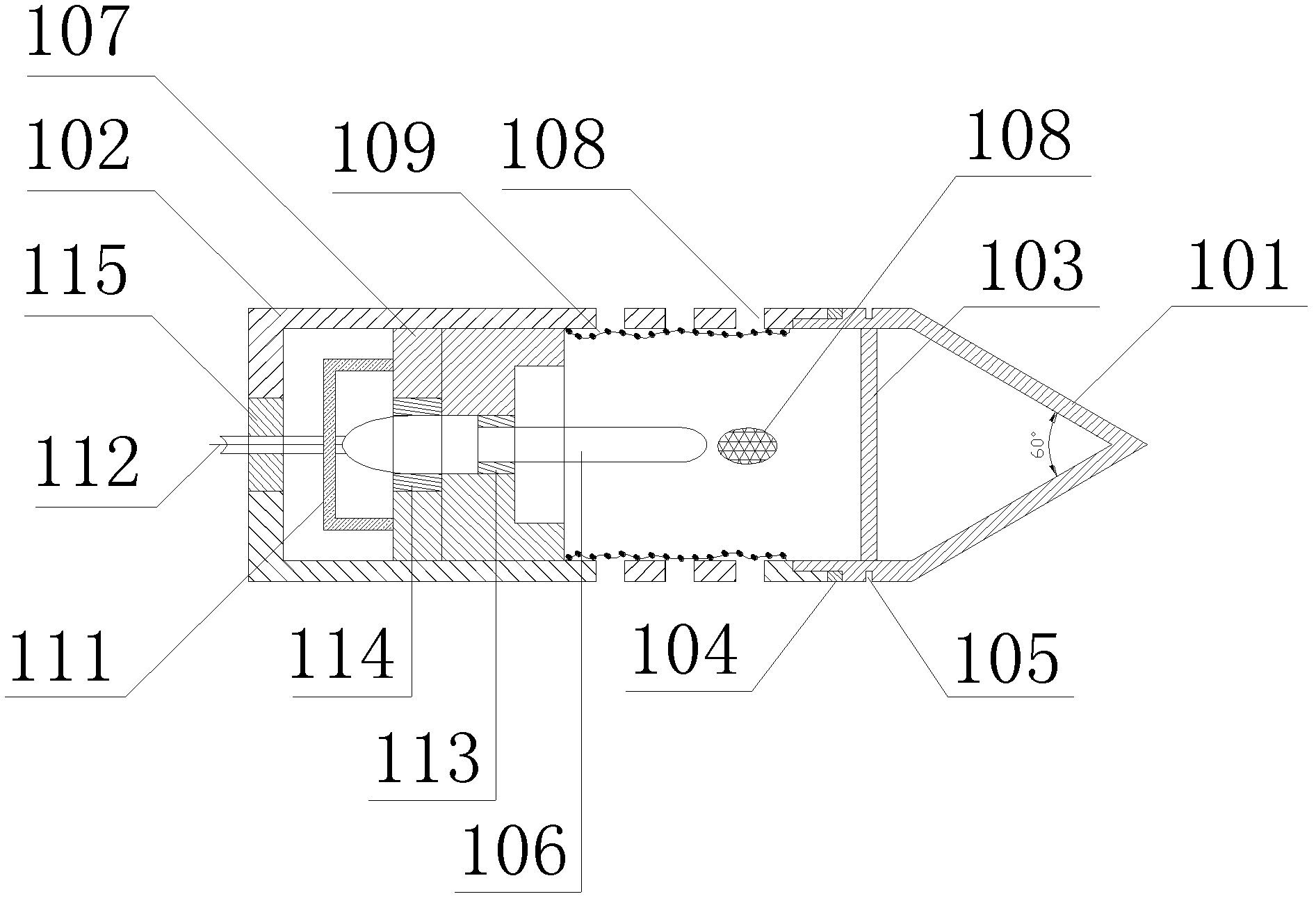 Fast press-in type real-time deep underground water temperature monitoring device