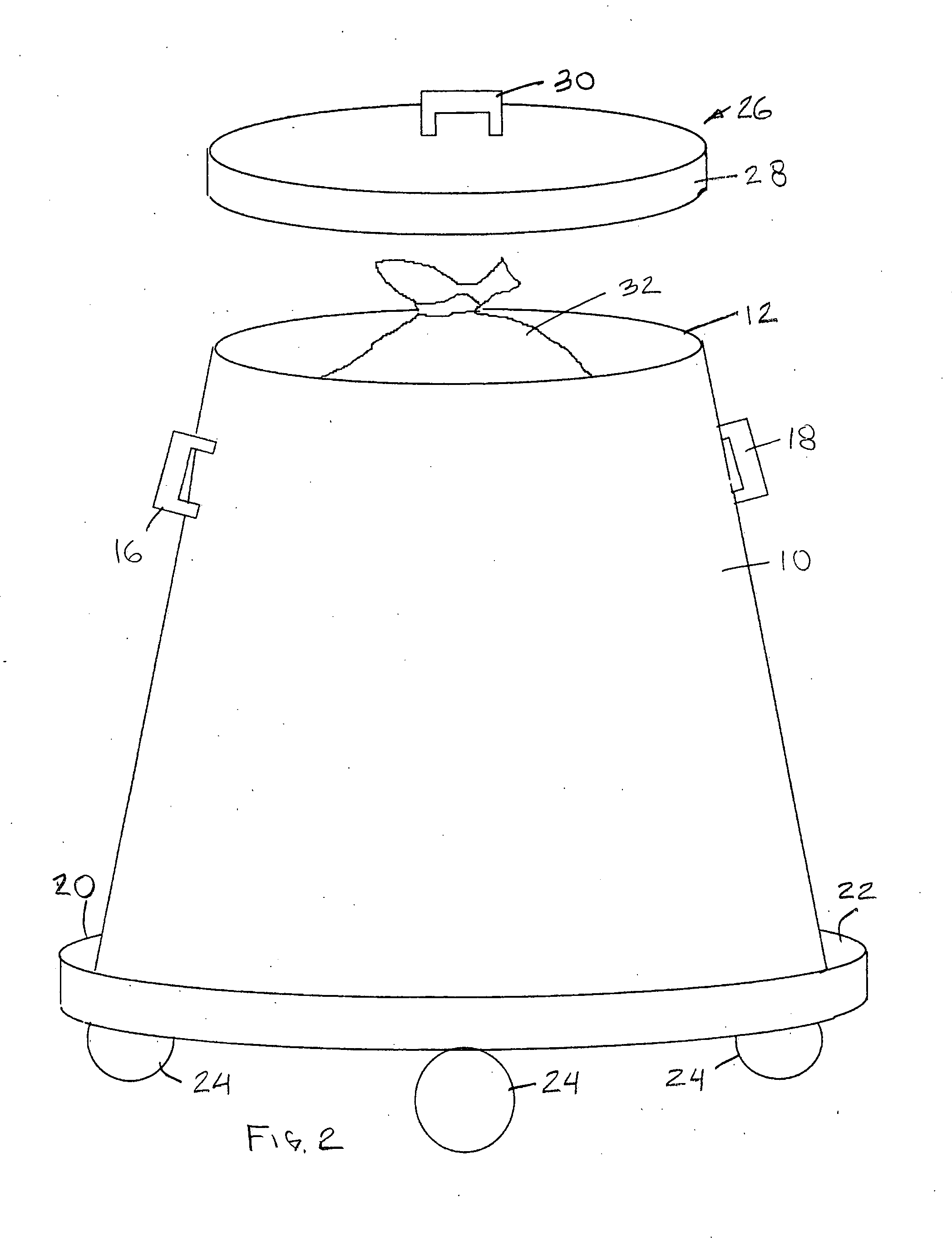 Trash receptacle and collection system