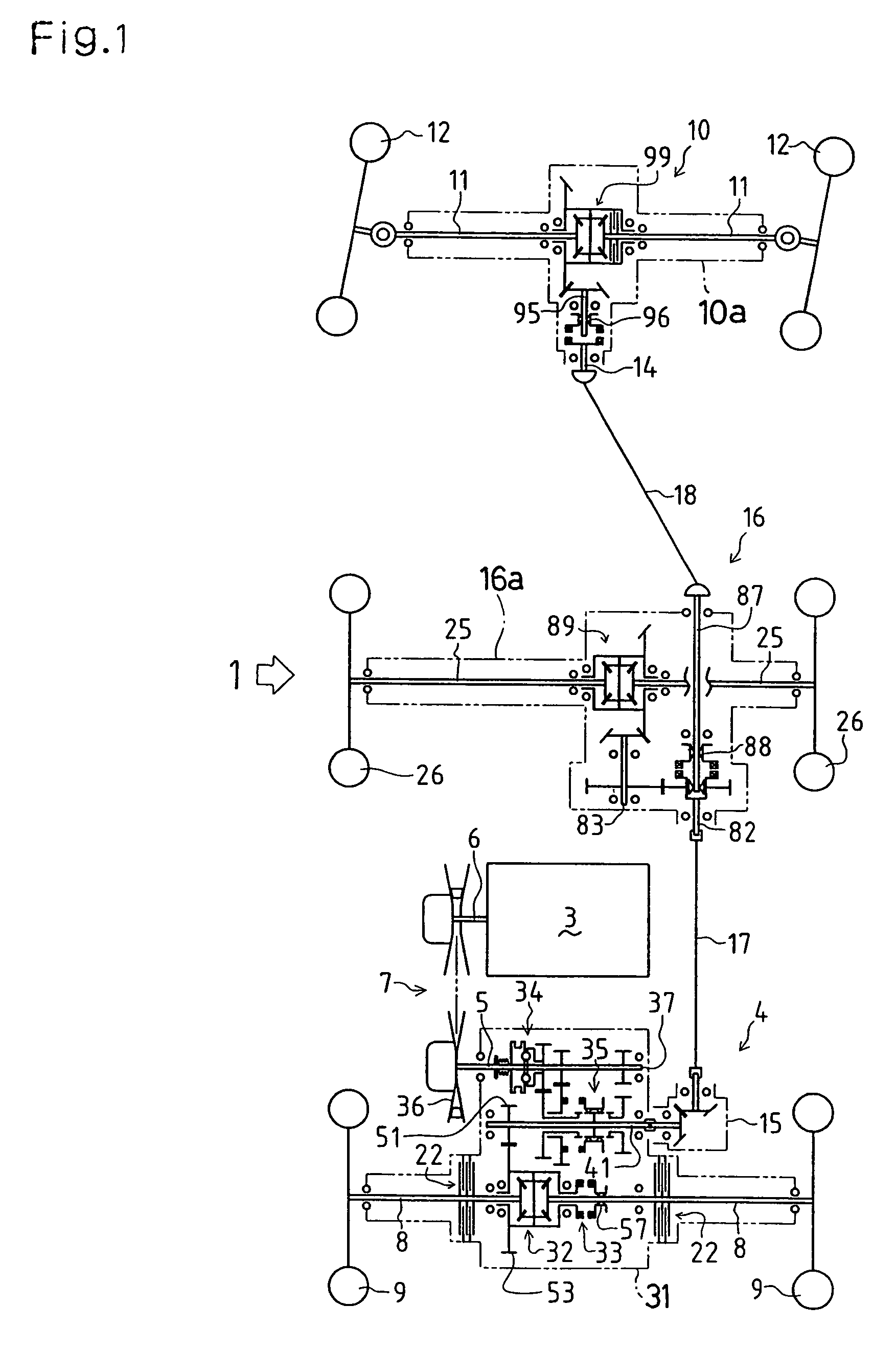 Multi-wheel-driving vehicle