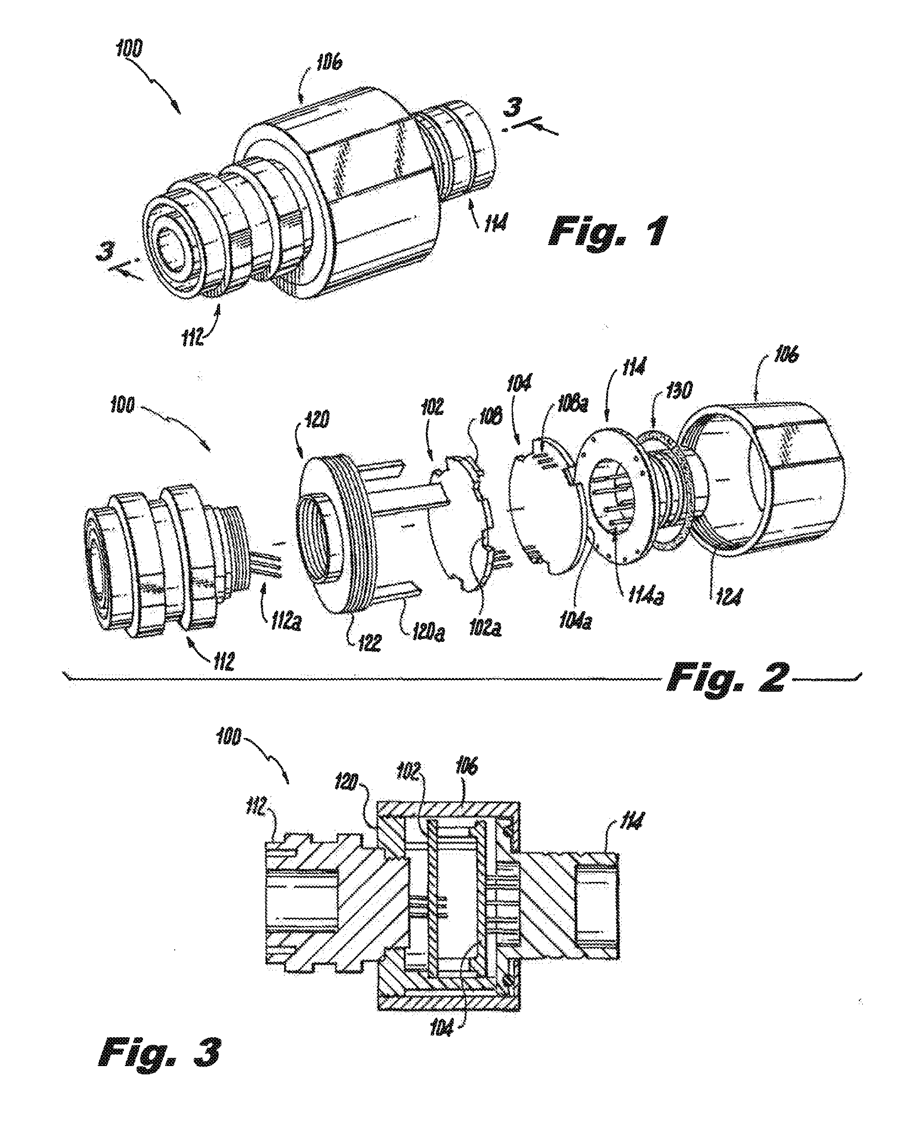 Integrated input/output connector