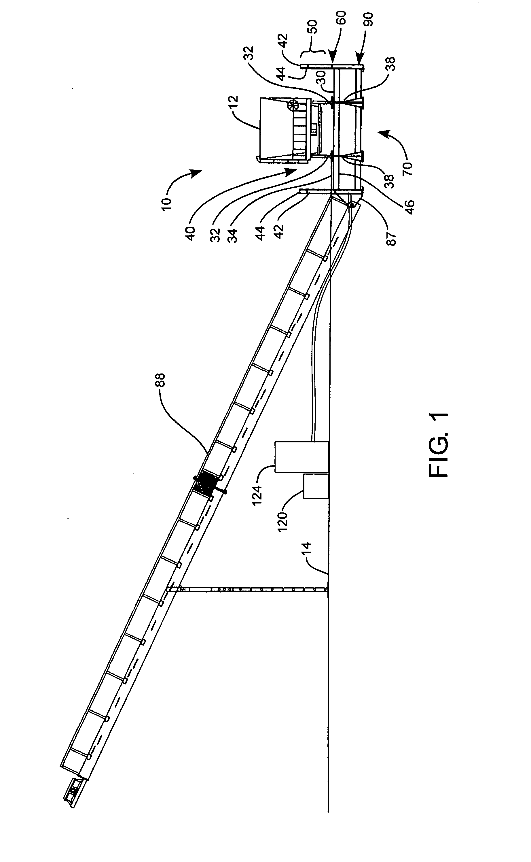 Transport discharge material flow regulation device and method