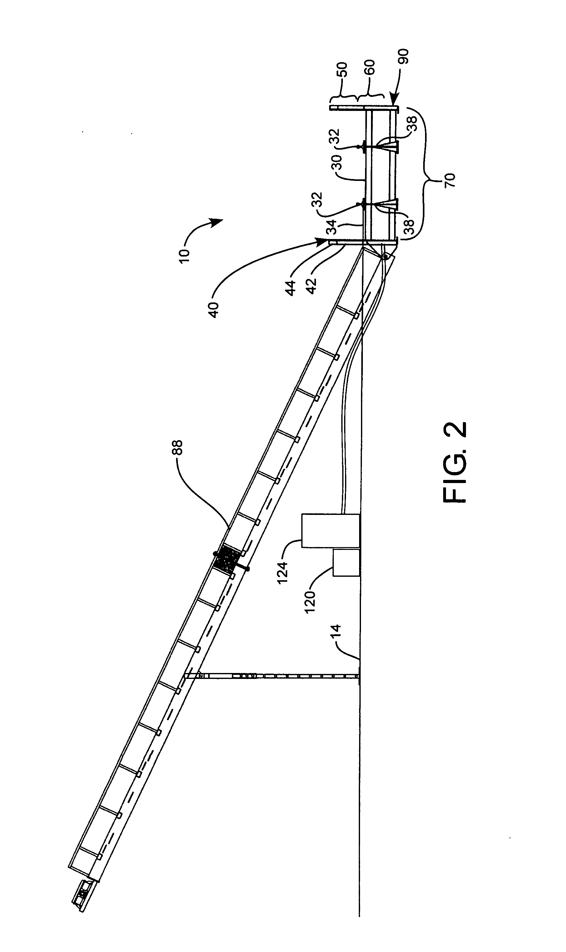 Transport discharge material flow regulation device and method