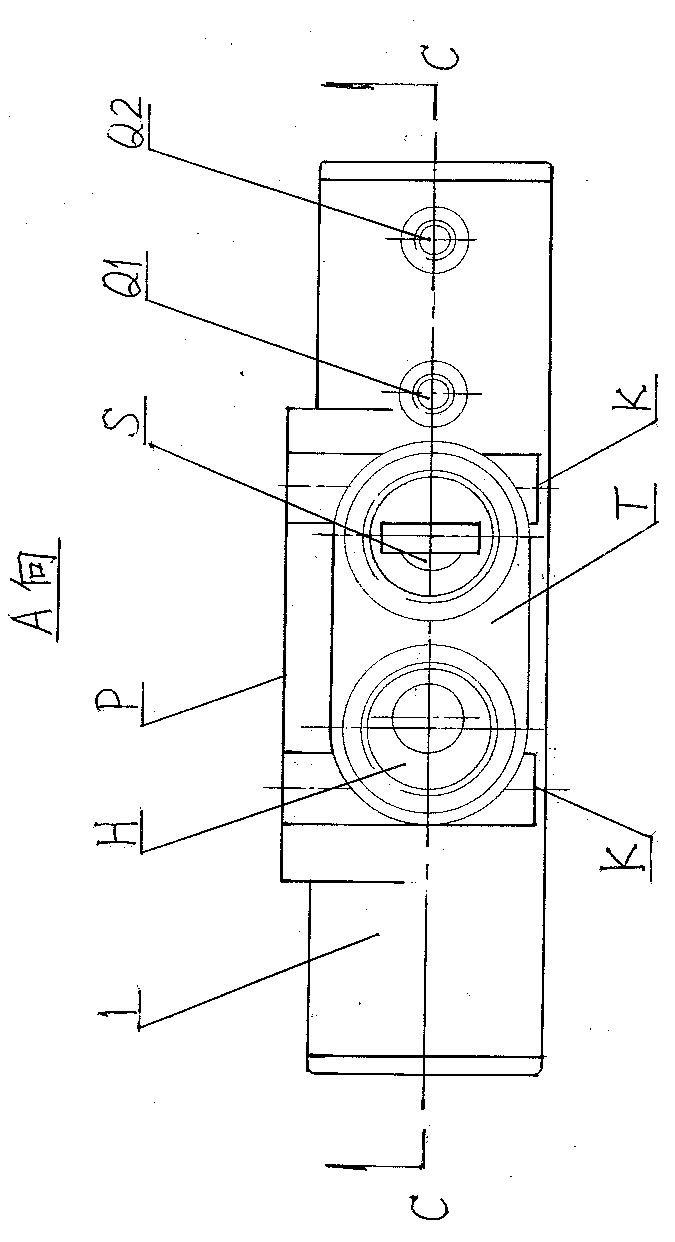 Three-cavity type three-position four-way air-control reversing hydraulic valve