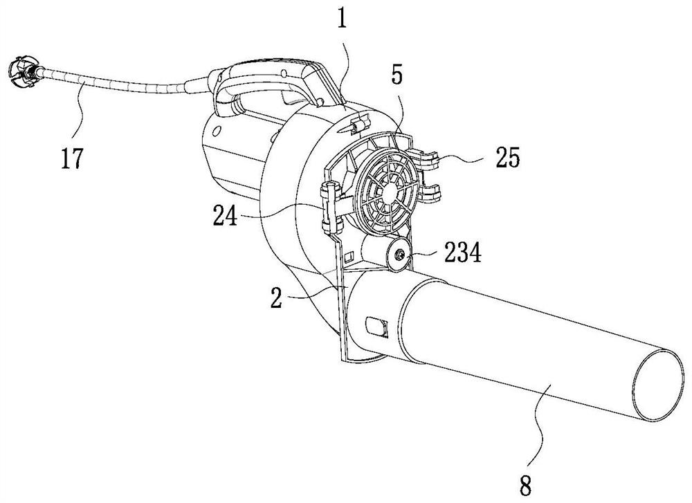 Blowing and suction switching structure for blowing and suction fan and blowing and suction fan