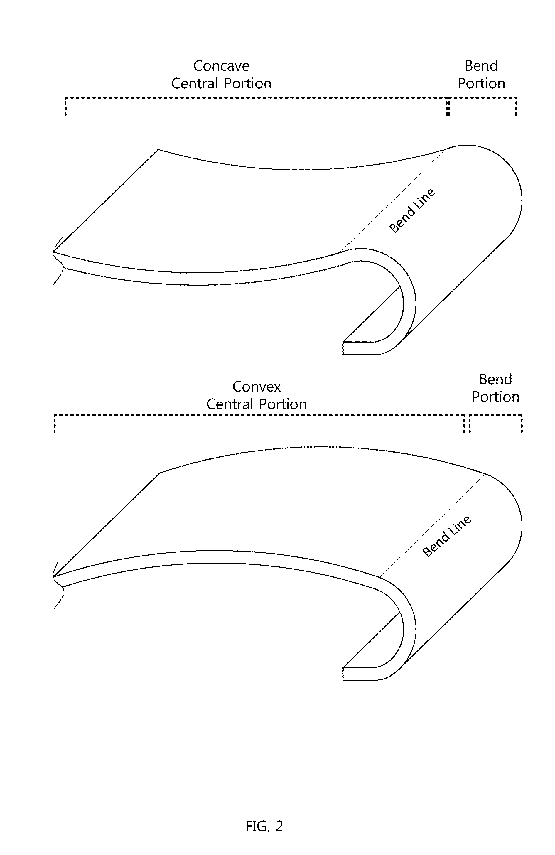 Flexible display device with bend stress reduction member and manufacturing method for the same