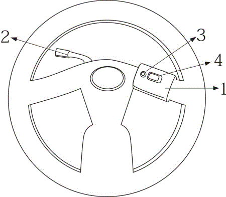 Acceleration and braking device attached to steering wheel
