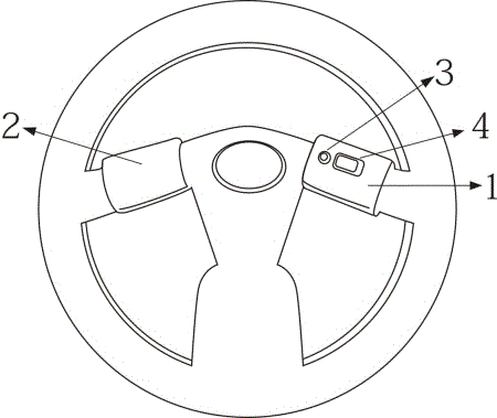 Acceleration and braking device attached to steering wheel